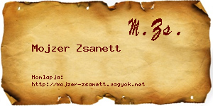 Mojzer Zsanett névjegykártya