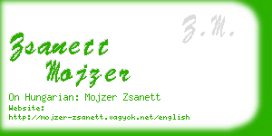 zsanett mojzer business card